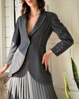 90s Claude Montana Wool Blazer | L