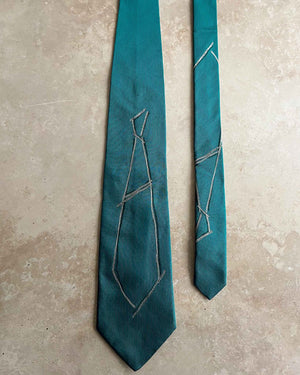 90s Claude Montana Novelty Silk Necktie