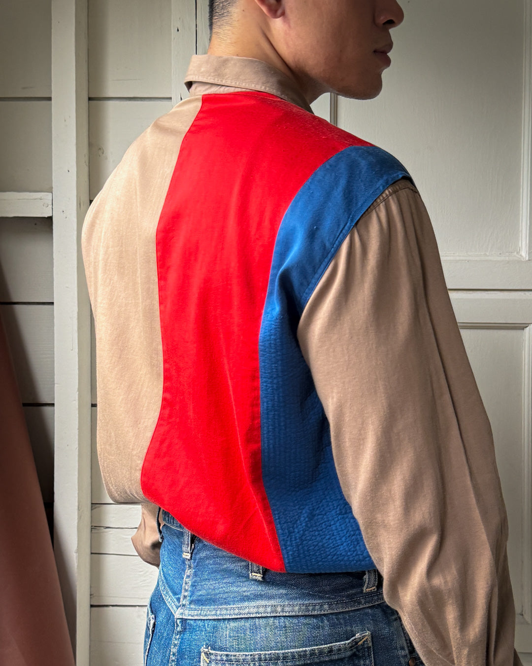 80s Ferre Colorblock Shirt | M