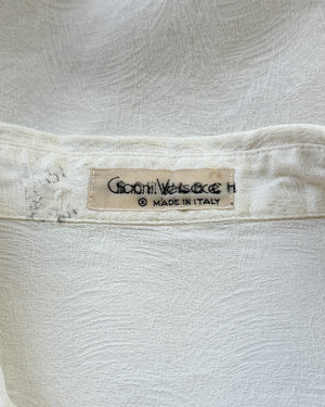 80s Versace White Shirt | M