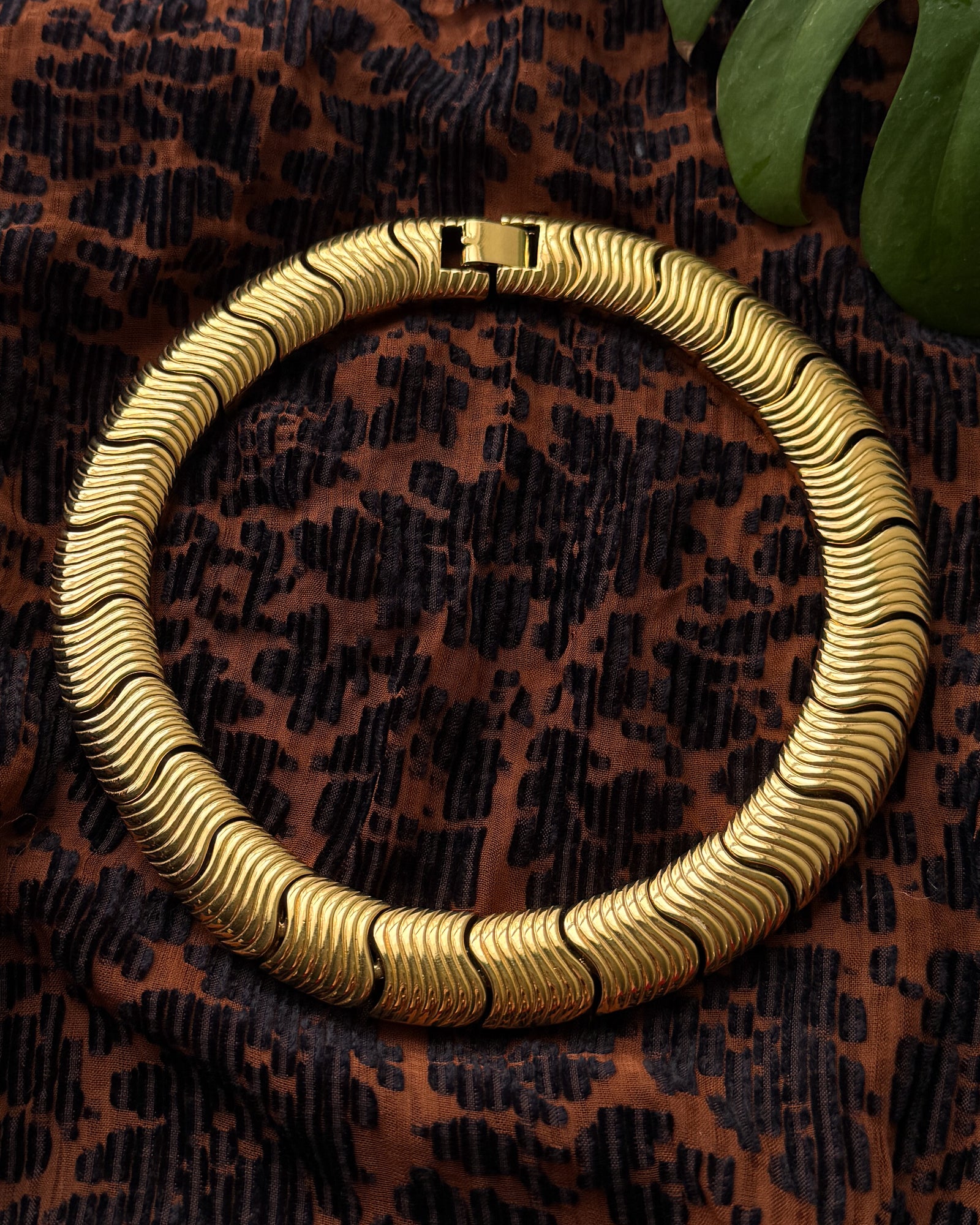 80s Givenchy Gold Collar Necklace