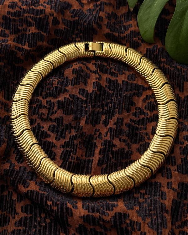 80s Givenchy Gold Collar Necklace - Lucky Vintage