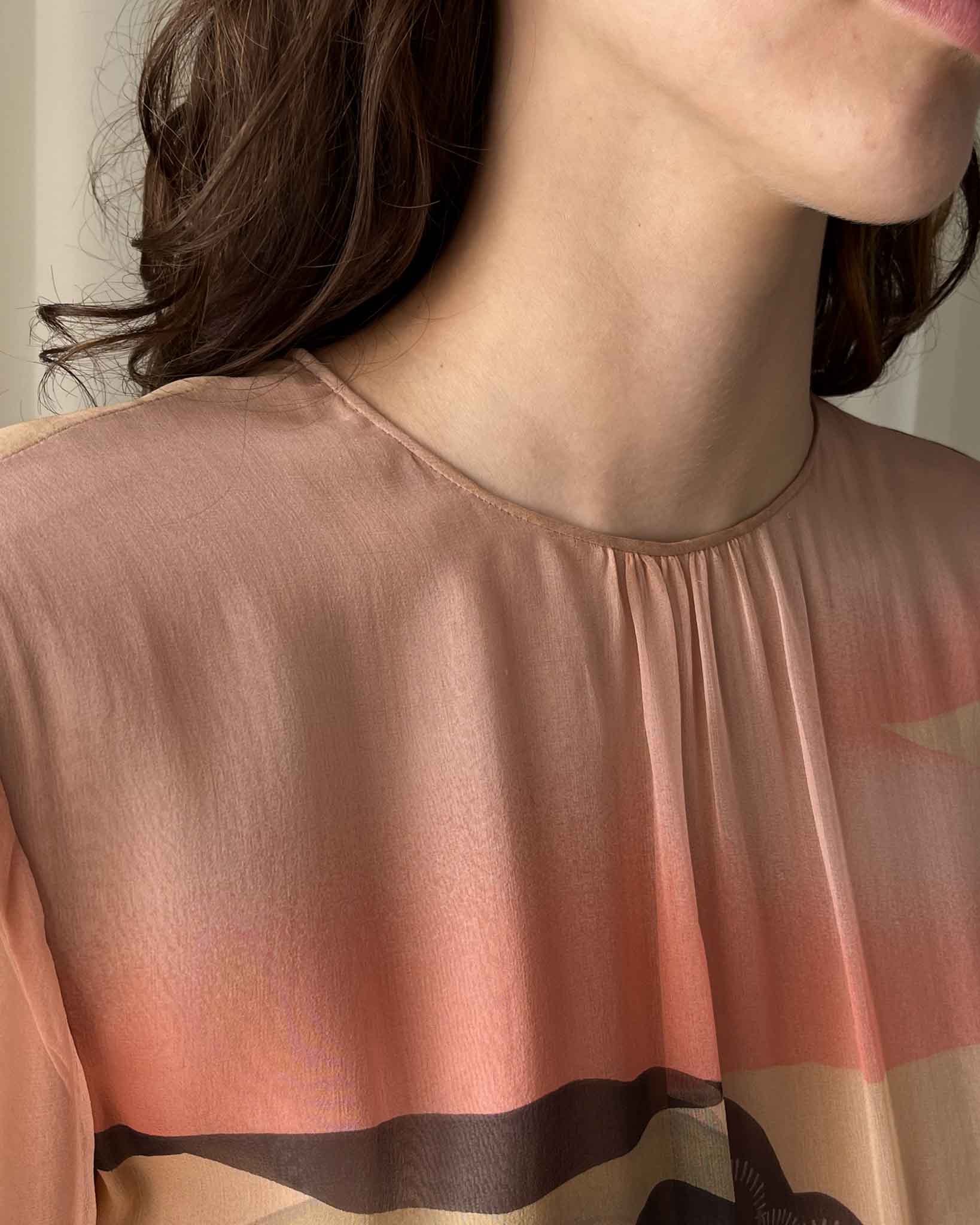 70s Hanae Mori Silk Dress | M