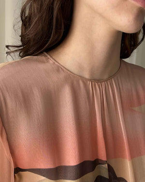 70s Hanae Mori Silk Dress | M