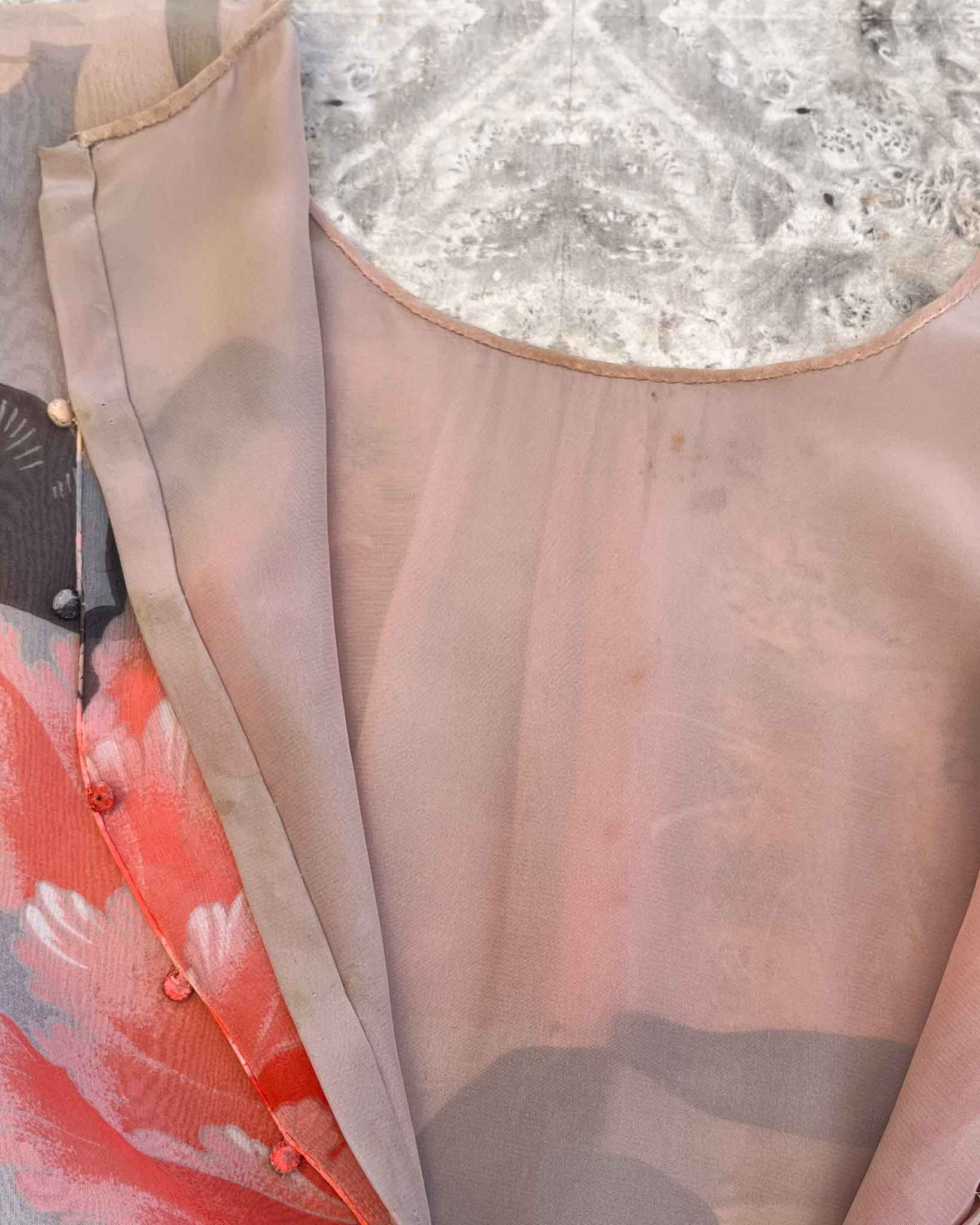 70s Hanae Mori Silk Dress | M