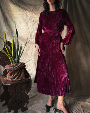 80s Holly Lueders Velvet Set | S-M
