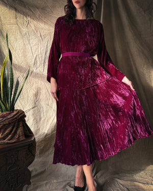 80s Holly Lueders Velvet Set | S-M