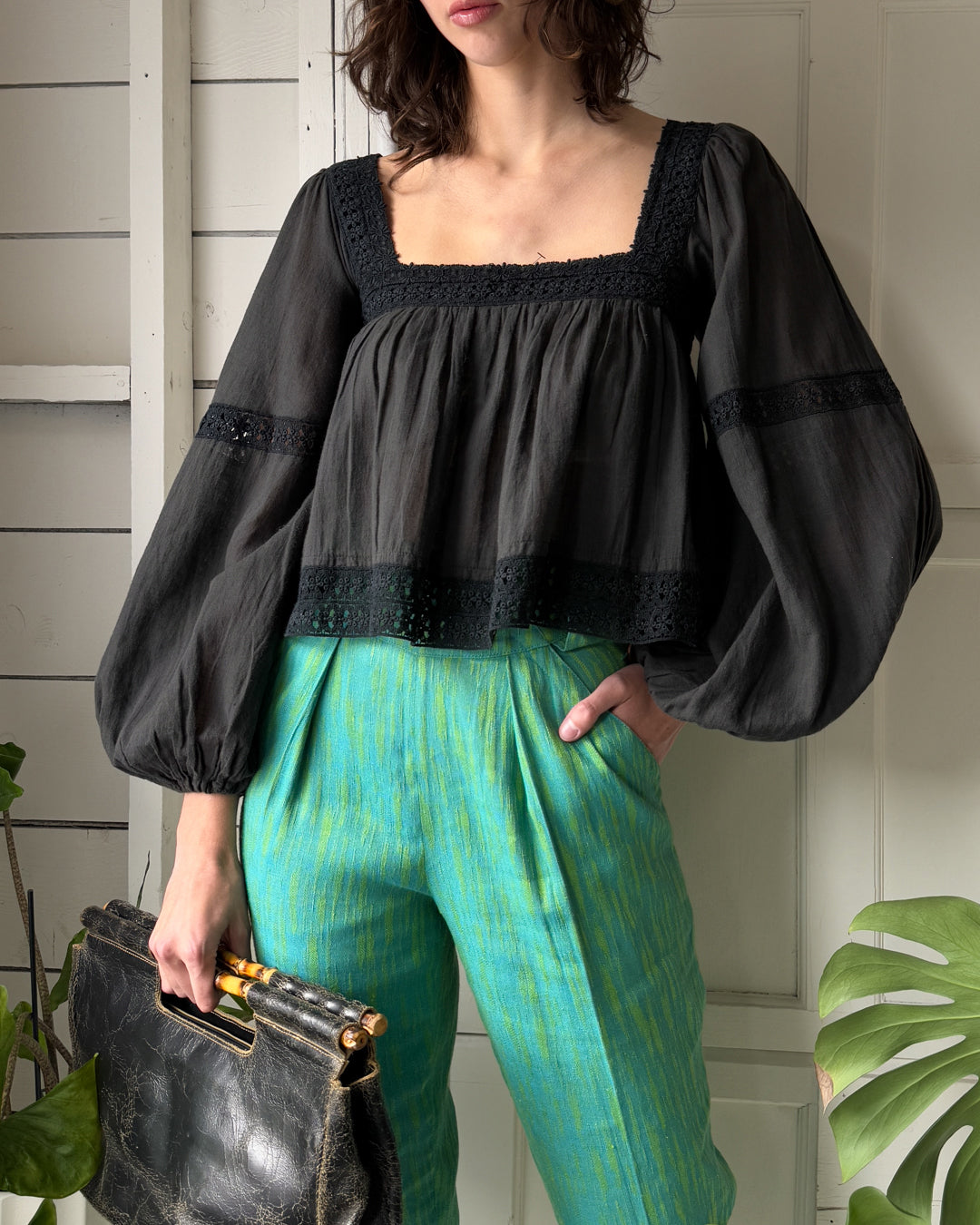 80s Kansai Yamamoto Cotton Blouse | S