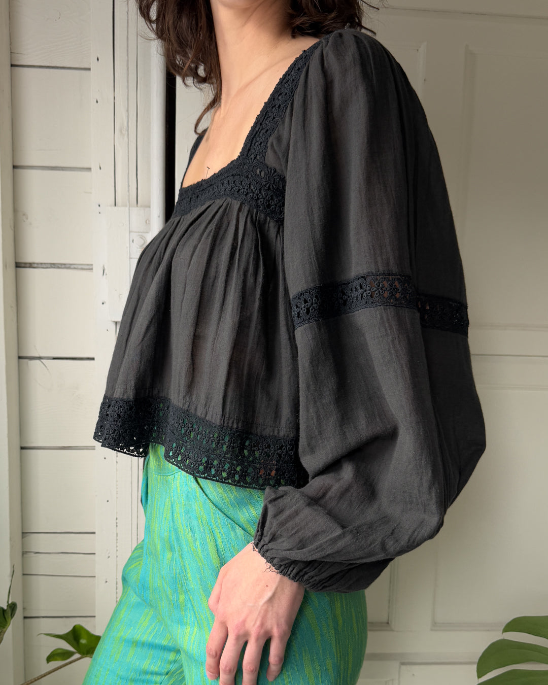 80s Kansai Yamamoto Cotton Blouse | S