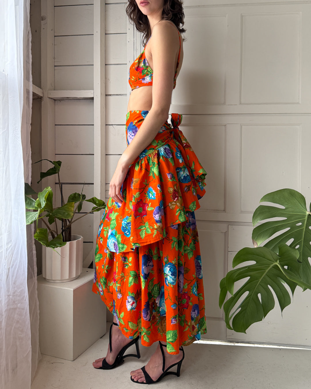 90s Kenzo Floral Ensemble | S-M