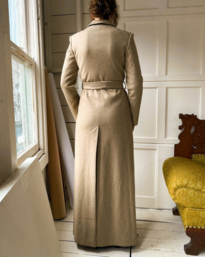 90s Krizia Tailored Wool Maxi Coat | S-M