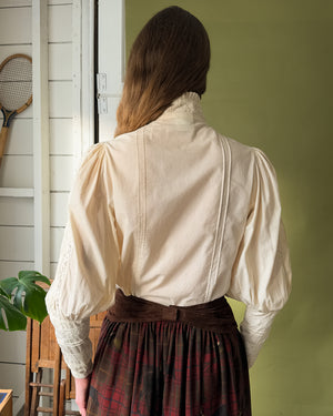 80s Laura Ashley Mutton Sleeve Blouse | M