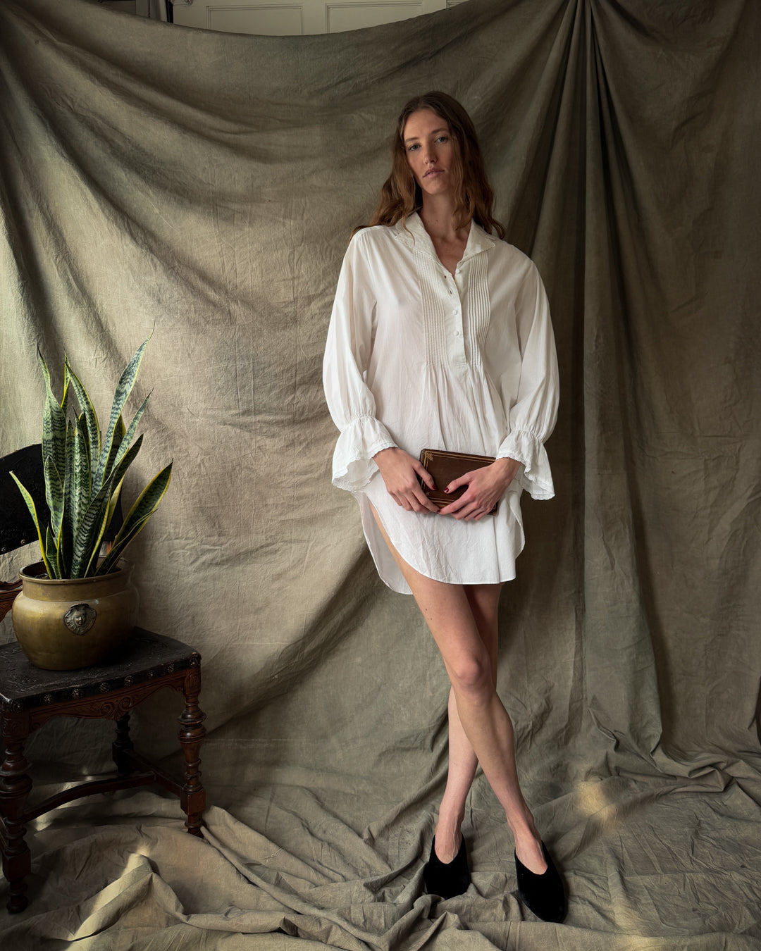 80s Laura Ashley Cotton Tunic | S-M