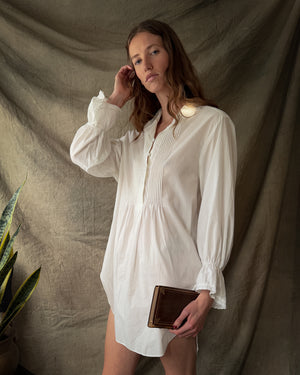 80s Laura Ashley Cotton Tunic | S-M