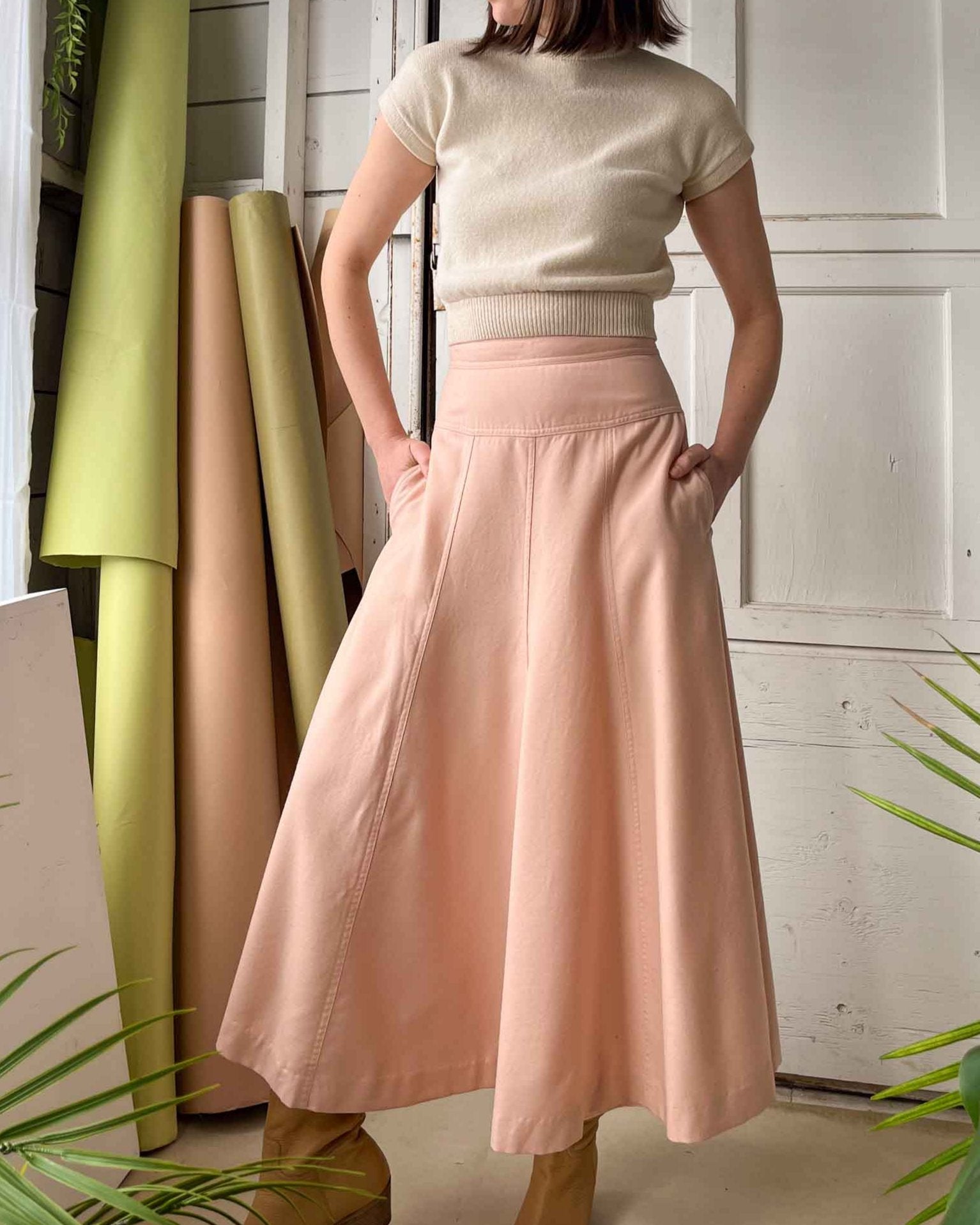 1980s Fashion 80's Pleated Skirt MISSONI Orange Label Vintage