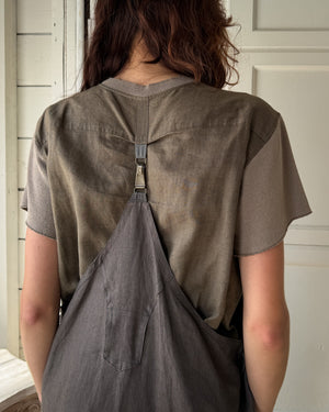 80s Matsuda Linen Jumper Dress | S-M