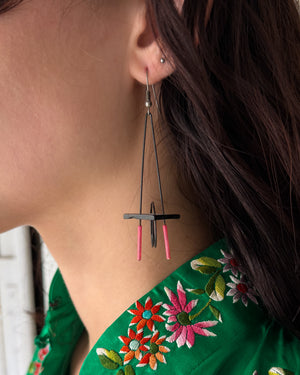 80s Memphis Style Dangle Earrings
