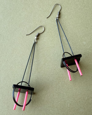 80s Memphis Style Dangle Earrings