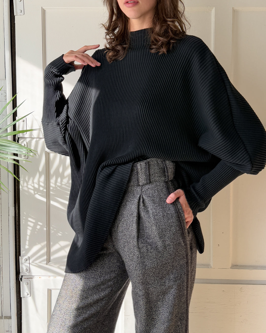 80s Cotton Rib Knit Sweater S-XL