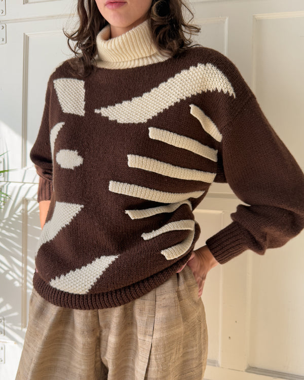 80s Chunky Turtleneck Sweater | L - Lucky Vintage