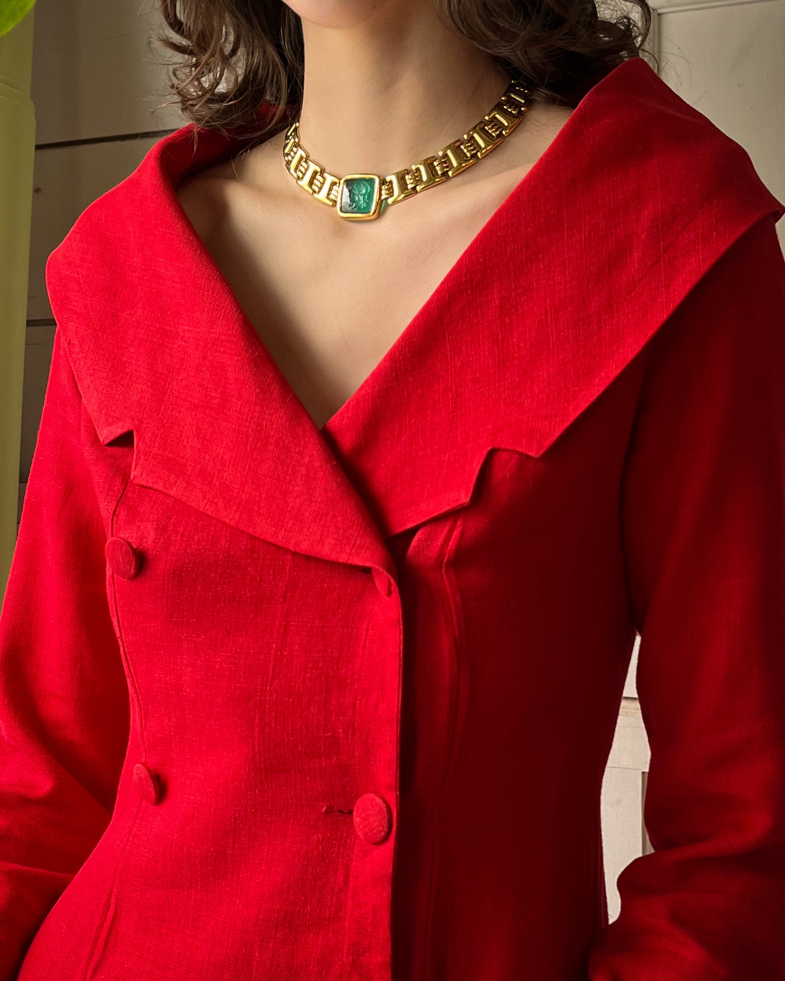 80s Patrick Kelly Linen Dress | S - M