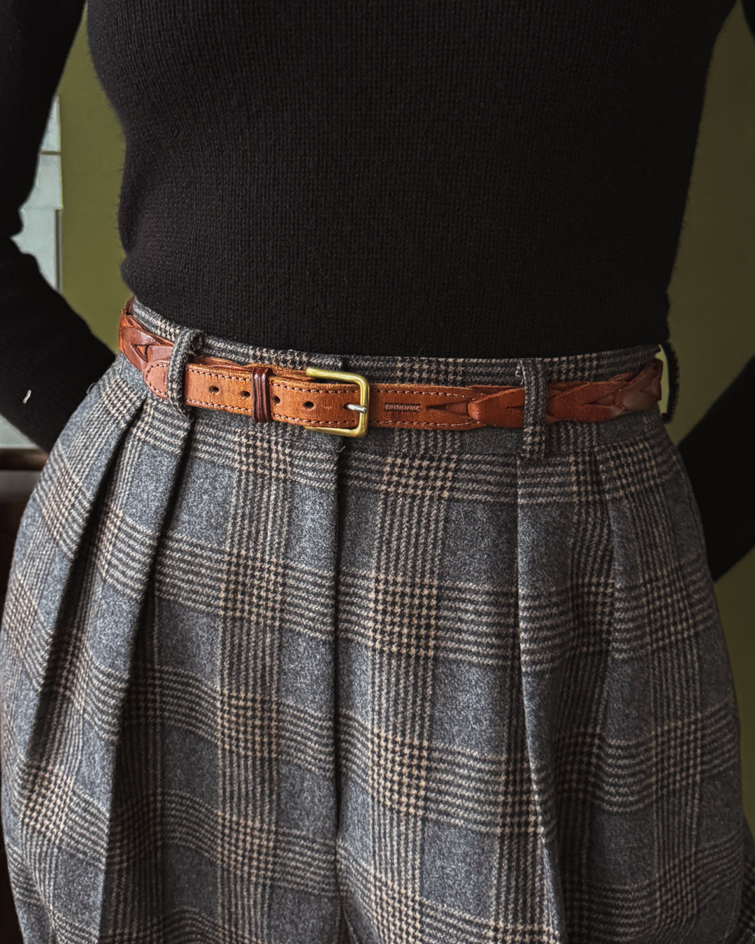 80s Ralph Lauren Braided Leather Belt