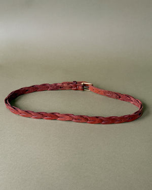 80s Ralph Lauren Braided Leather Belt
