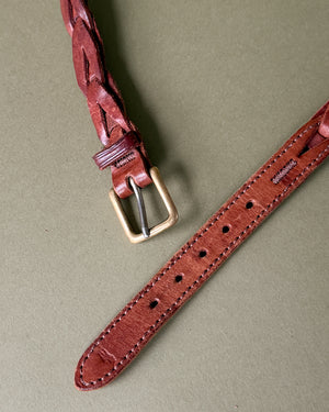 80s Ralph Lauren Braided Leather Belt