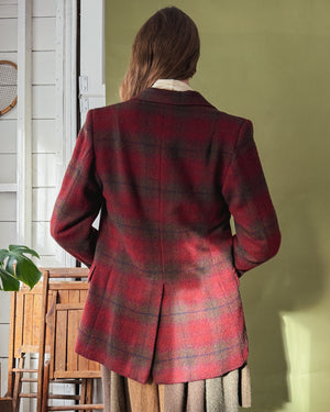 80s Ralph Lauren Plaid Wool Blazer | M