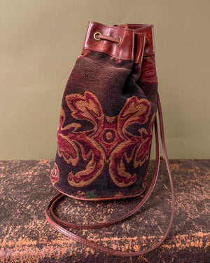 80s Ralph Lauren Tapestry Bucket Bag