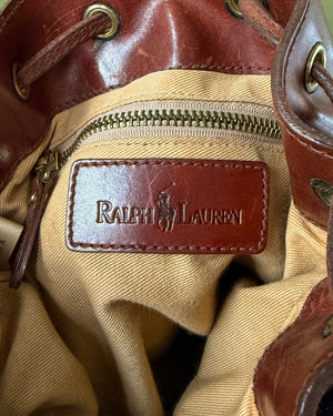 80s Ralph Lauren Tapestry Bucket Bag