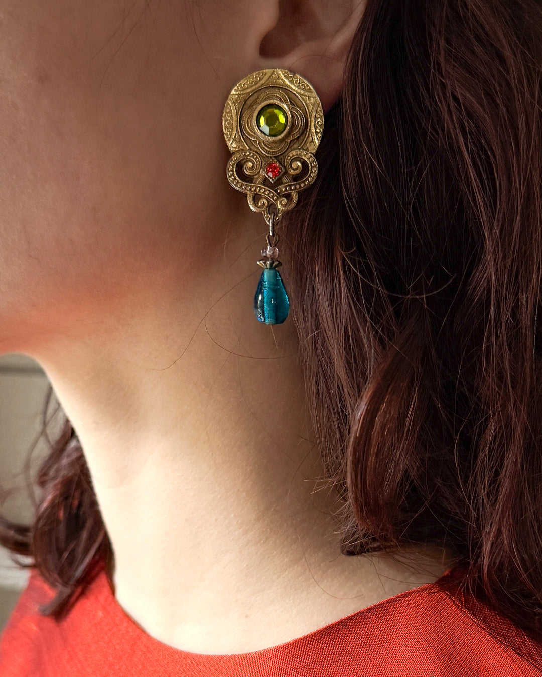 80s Robert Rose Earrings