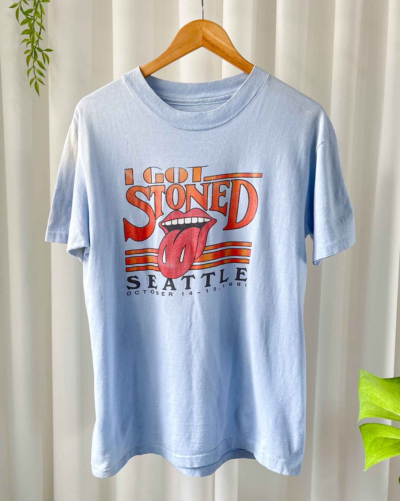 80s Rolling Stones Seattle T-Shirt | M - Lucky Vintage
