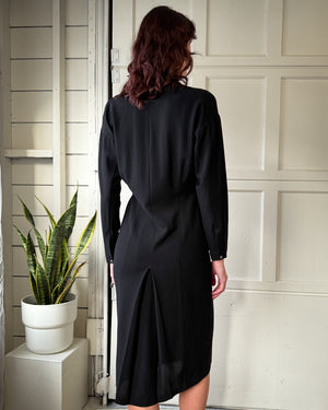 80s Romeo Gigli Crepe Dress | M