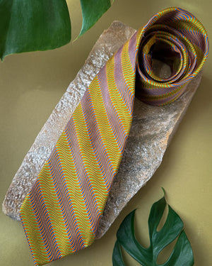 80s Seigo Katsuragawa Op Art Silk Tie