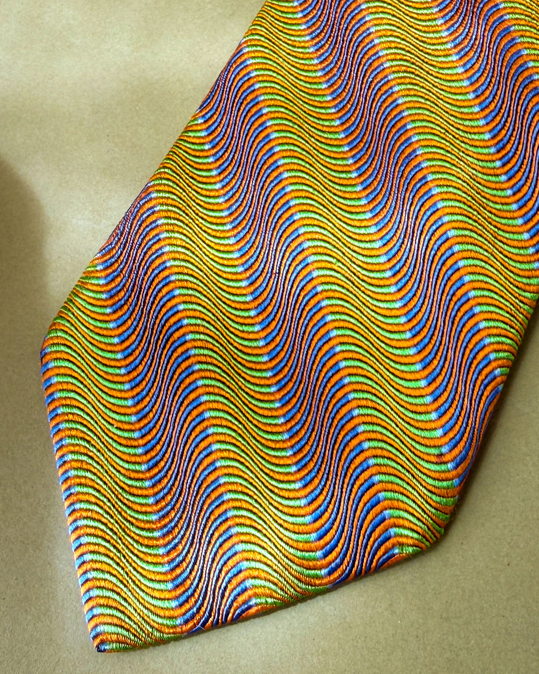 80s Seigo Katsuragawa Op Art Silk Tie