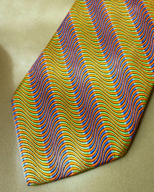 80s Seigo Katsuragawa Op Art Silk Tie