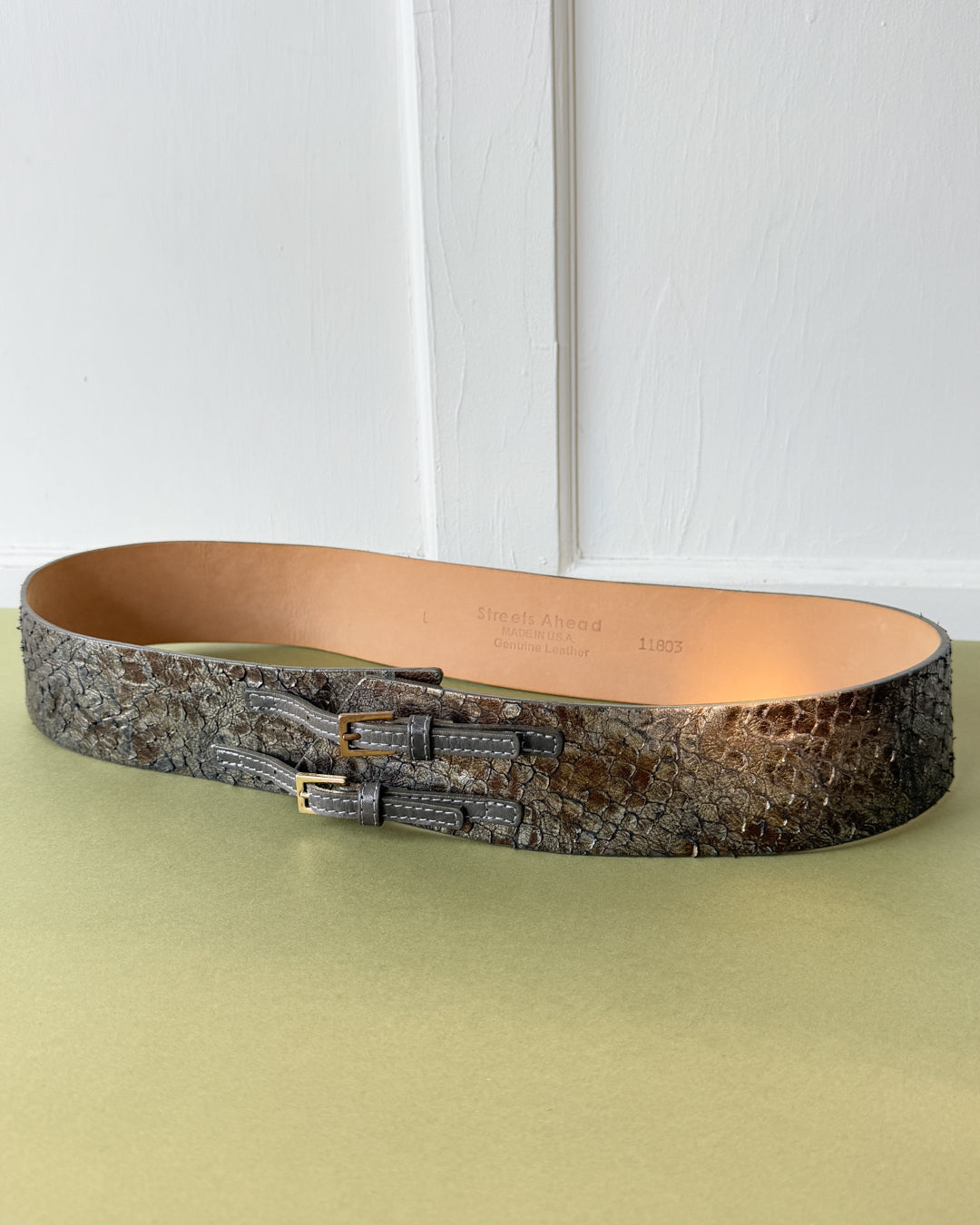 90s Metallic Snakeskin Belt