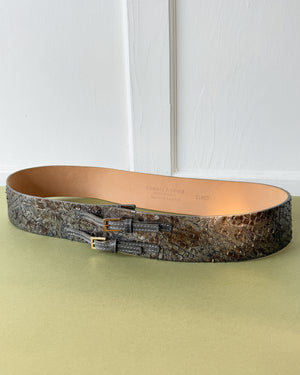 90s Metallic Snakeskin Belt
