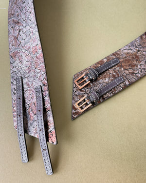 90s Metallic Snakeskin Belt