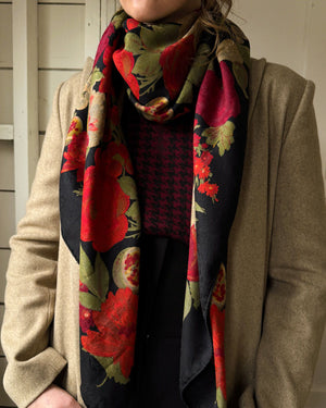 90s Ungaro Silk Wool Blend Scarf/Shawl