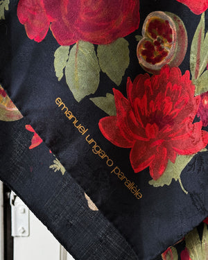 90s Ungaro Silk Wool Blend Scarf/Shawl