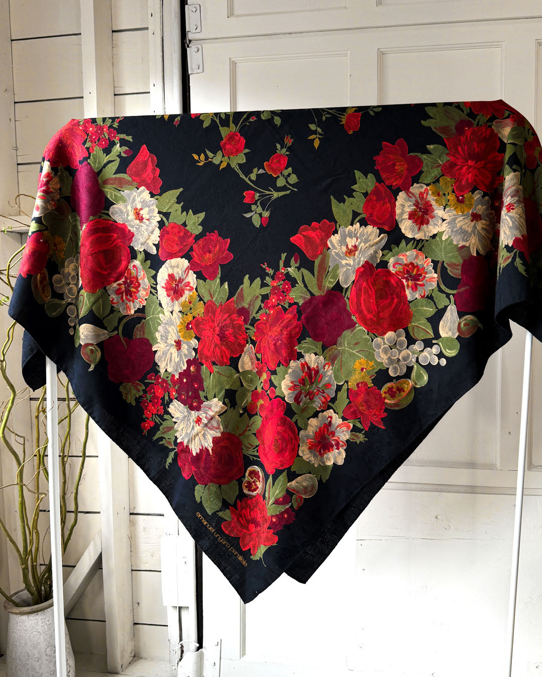 90s Ungaro Silk Wool Blend Scarf/Shawl