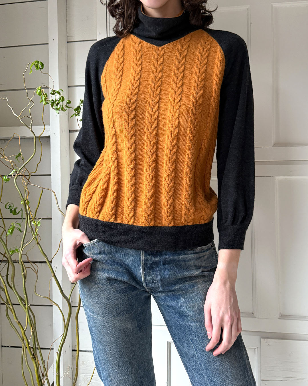 80s Valentino Two Tone Sweater | M