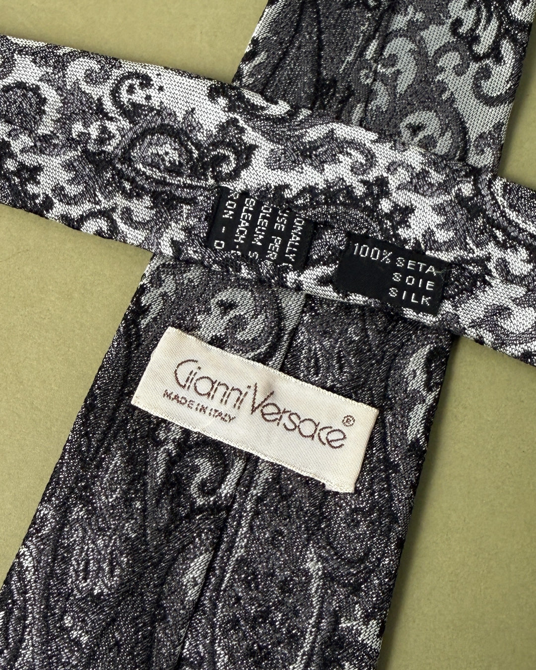 80s Versace Paisley Silk Tie