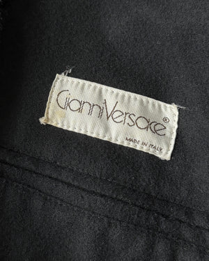 80s Versace Shearling Leather Jacket | M-L