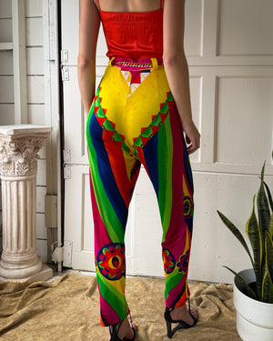 90s Versace Printed Jersey Pants | M