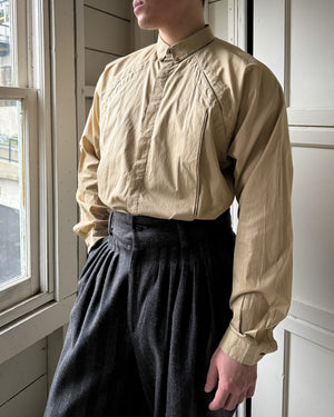 80s Versace Beige Cotton Shirt | L