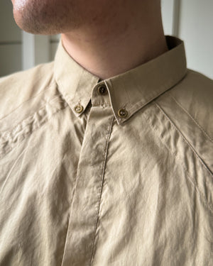 80s Versace Beige Cotton Shirt | L