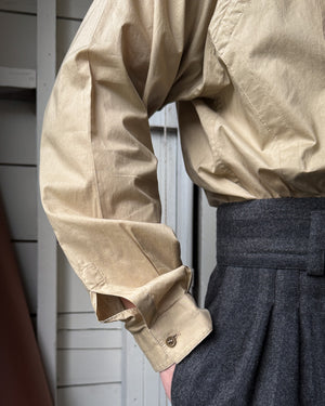 80s Versace Beige Cotton Shirt | L